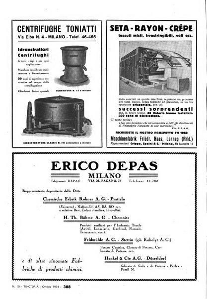 Tinctoria i progressi delle industrie tintorie e tessili