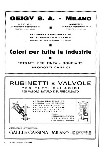 Tinctoria i progressi delle industrie tintorie e tessili