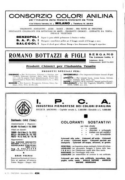 Tinctoria i progressi delle industrie tintorie e tessili