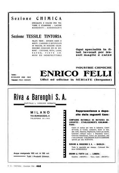 Tinctoria i progressi delle industrie tintorie e tessili