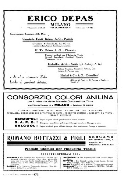 Tinctoria i progressi delle industrie tintorie e tessili