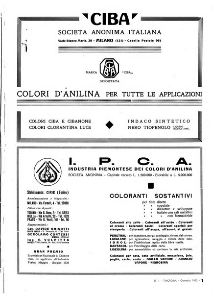 Tinctoria i progressi delle industrie tintorie e tessili