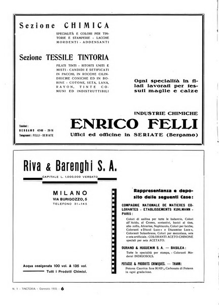 Tinctoria i progressi delle industrie tintorie e tessili