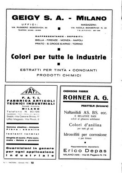 Tinctoria i progressi delle industrie tintorie e tessili