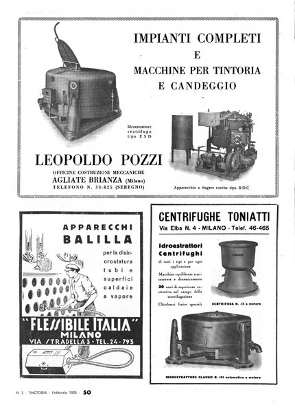 Tinctoria i progressi delle industrie tintorie e tessili