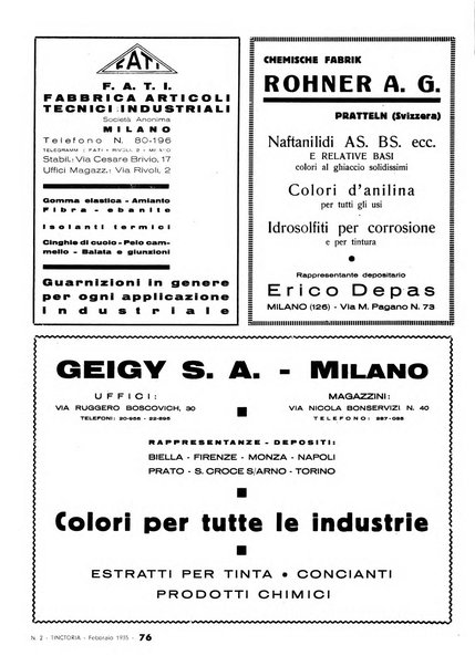 Tinctoria i progressi delle industrie tintorie e tessili