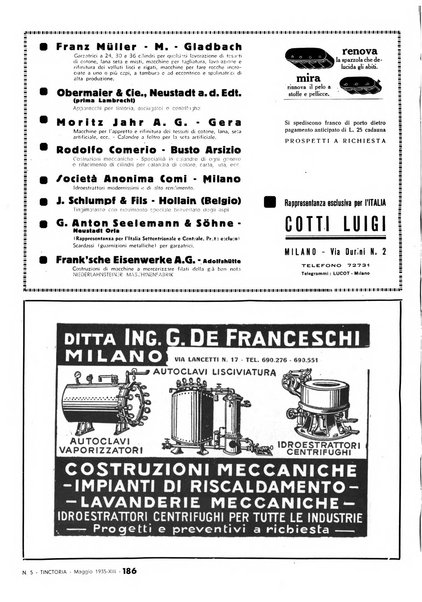 Tinctoria i progressi delle industrie tintorie e tessili