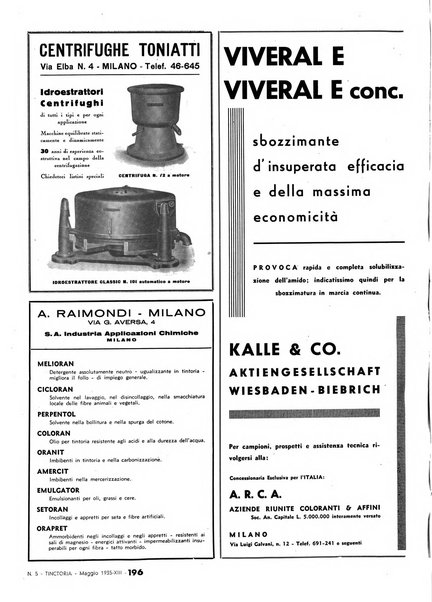 Tinctoria i progressi delle industrie tintorie e tessili