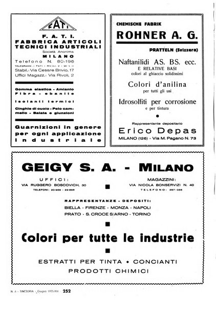 Tinctoria i progressi delle industrie tintorie e tessili