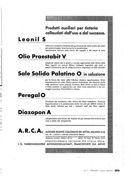 Tinctoria i progressi delle industrie tintorie e tessili