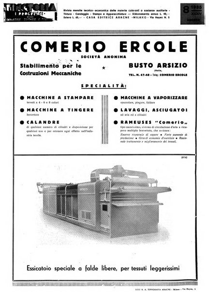 Tinctoria i progressi delle industrie tintorie e tessili