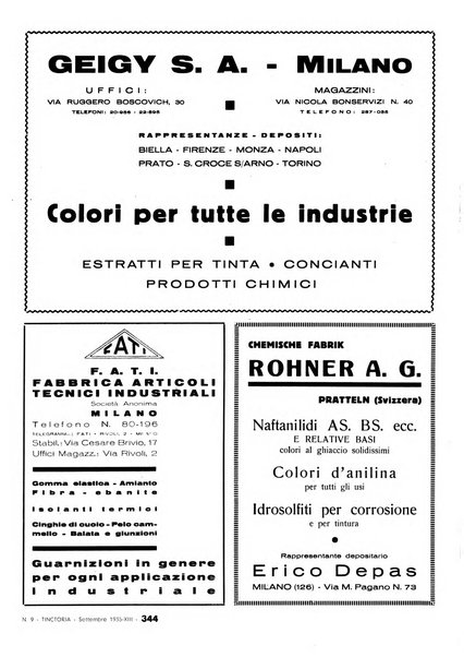 Tinctoria i progressi delle industrie tintorie e tessili