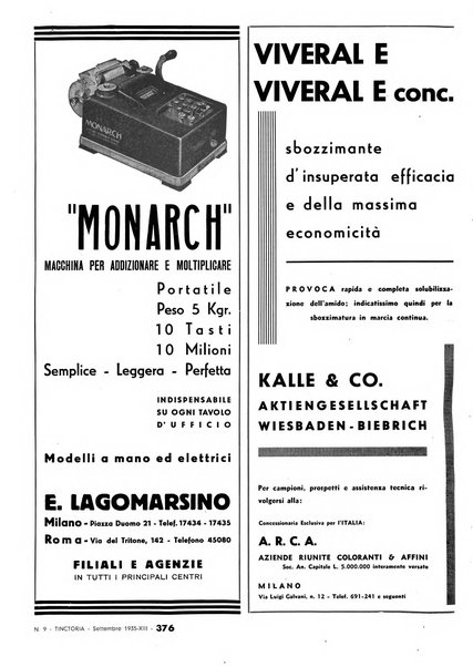 Tinctoria i progressi delle industrie tintorie e tessili