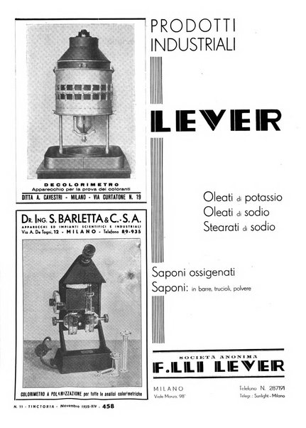 Tinctoria i progressi delle industrie tintorie e tessili