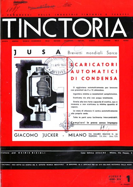 Tinctoria i progressi delle industrie tintorie e tessili