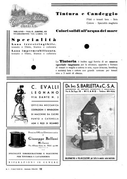 Tinctoria i progressi delle industrie tintorie e tessili