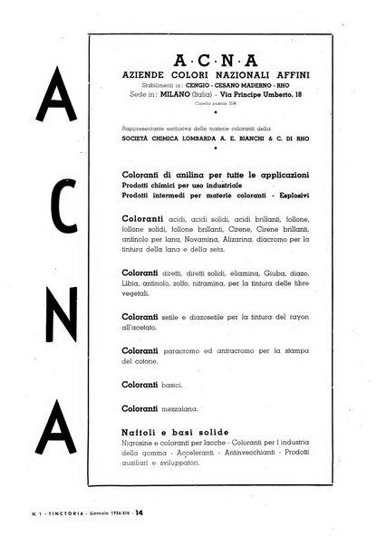 Tinctoria i progressi delle industrie tintorie e tessili