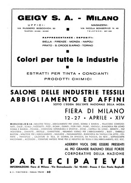 Tinctoria i progressi delle industrie tintorie e tessili