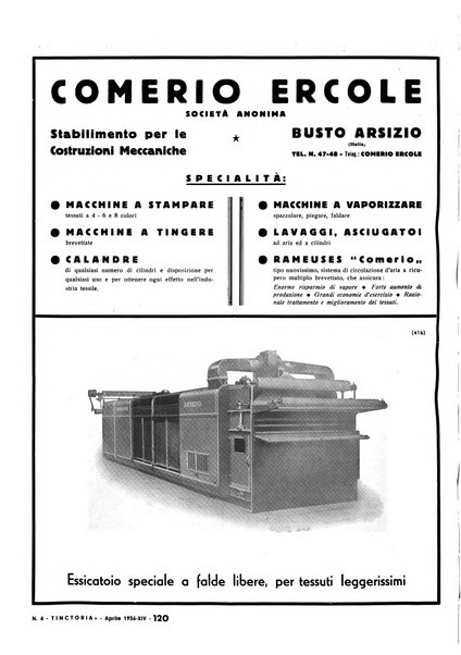 Tinctoria i progressi delle industrie tintorie e tessili