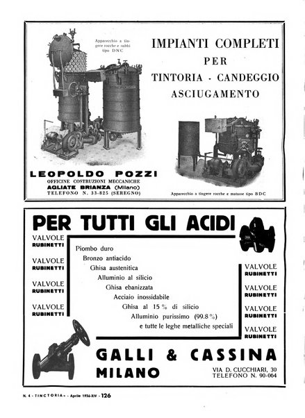 Tinctoria i progressi delle industrie tintorie e tessili