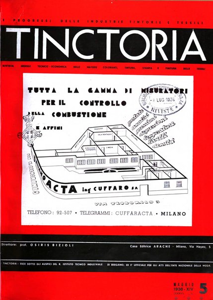 Tinctoria i progressi delle industrie tintorie e tessili