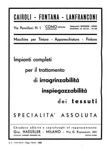 Tinctoria i progressi delle industrie tintorie e tessili