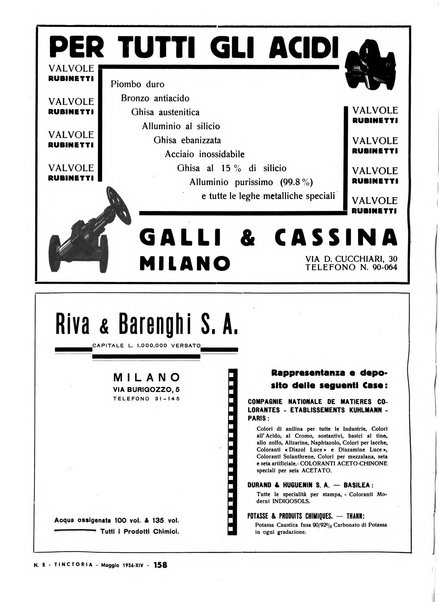 Tinctoria i progressi delle industrie tintorie e tessili