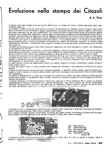 Tinctoria i progressi delle industrie tintorie e tessili