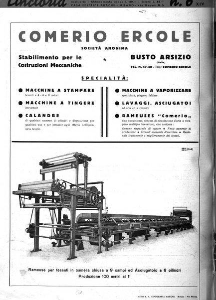 Tinctoria i progressi delle industrie tintorie e tessili