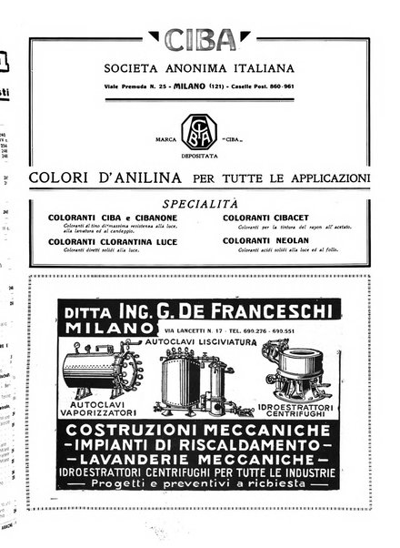 Tinctoria i progressi delle industrie tintorie e tessili