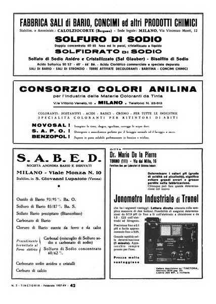 Tinctoria i progressi delle industrie tintorie e tessili