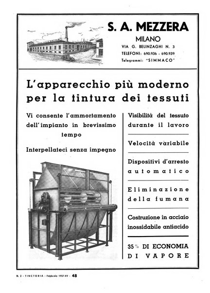 Tinctoria i progressi delle industrie tintorie e tessili