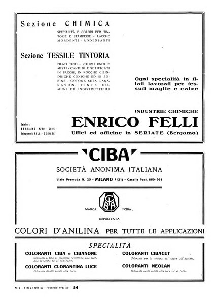 Tinctoria i progressi delle industrie tintorie e tessili