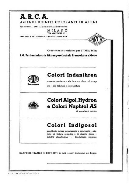 Tinctoria i progressi delle industrie tintorie e tessili