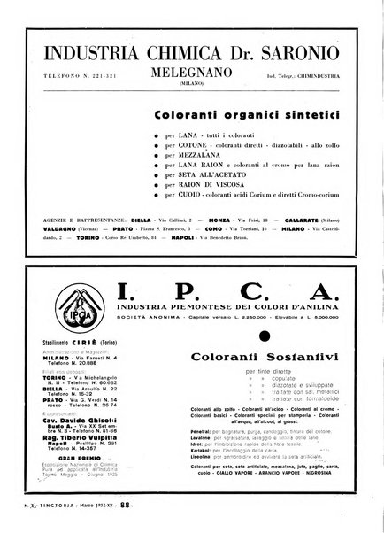 Tinctoria i progressi delle industrie tintorie e tessili