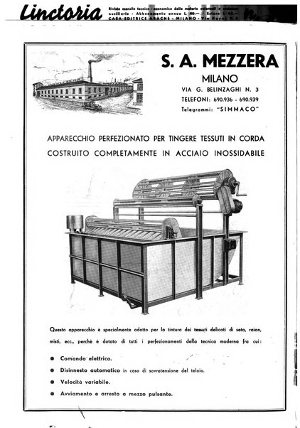 Tinctoria i progressi delle industrie tintorie e tessili