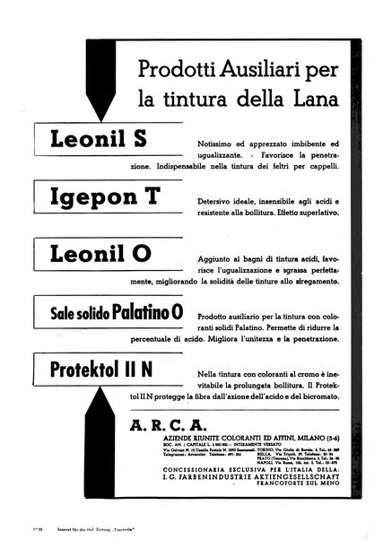 Tinctoria i progressi delle industrie tintorie e tessili