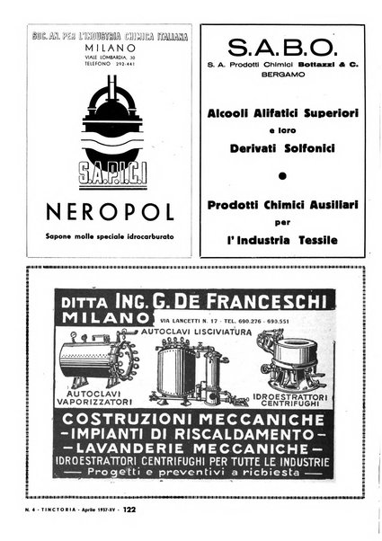 Tinctoria i progressi delle industrie tintorie e tessili