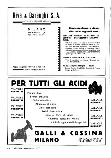 Tinctoria i progressi delle industrie tintorie e tessili