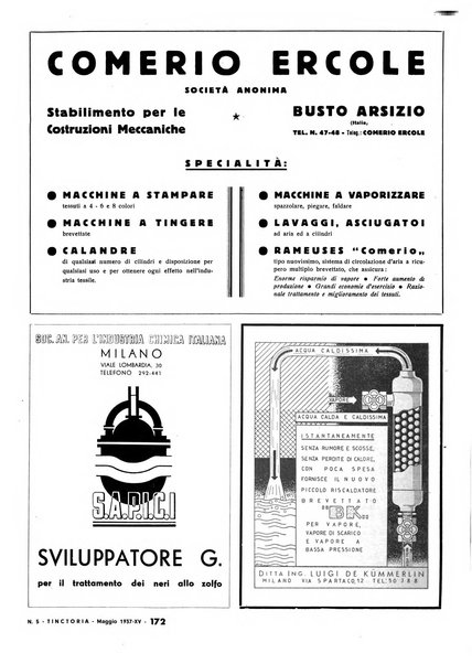 Tinctoria i progressi delle industrie tintorie e tessili