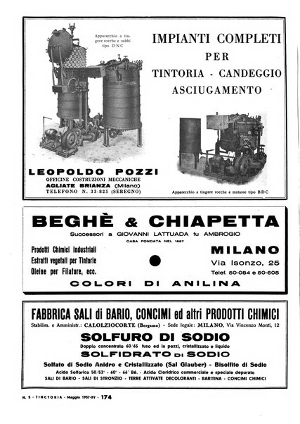 Tinctoria i progressi delle industrie tintorie e tessili