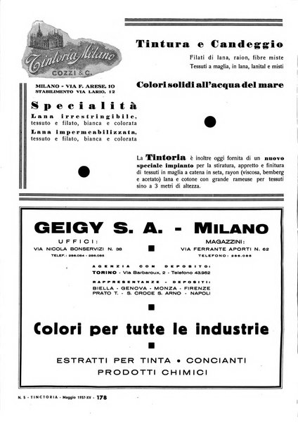 Tinctoria i progressi delle industrie tintorie e tessili