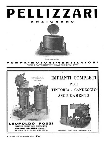 Tinctoria i progressi delle industrie tintorie e tessili