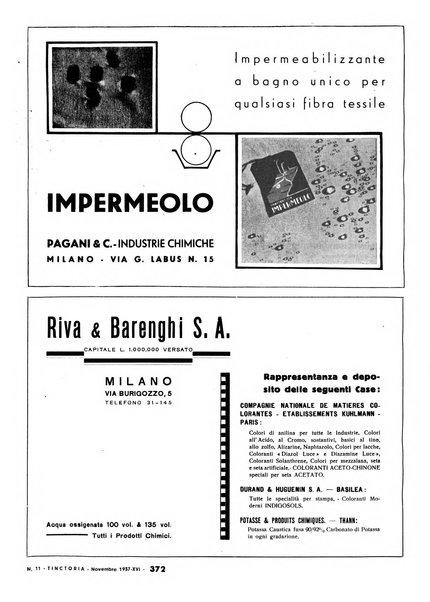 Tinctoria i progressi delle industrie tintorie e tessili