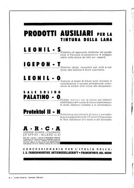 Tinctoria i progressi delle industrie tintorie e tessili