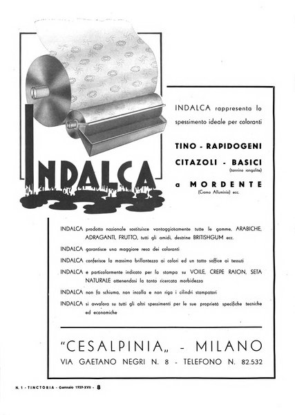 Tinctoria i progressi delle industrie tintorie e tessili