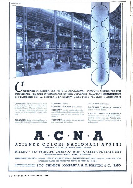 Tinctoria i progressi delle industrie tintorie e tessili