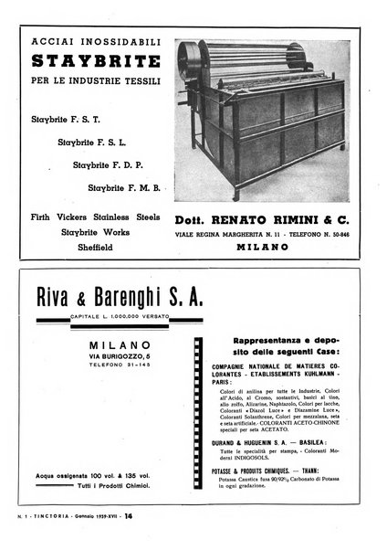 Tinctoria i progressi delle industrie tintorie e tessili