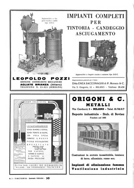 Tinctoria i progressi delle industrie tintorie e tessili