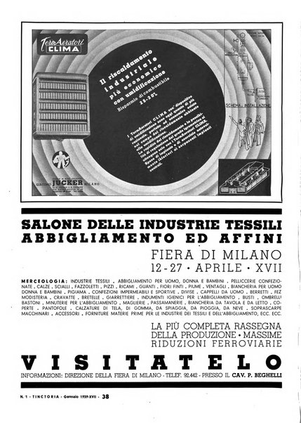 Tinctoria i progressi delle industrie tintorie e tessili